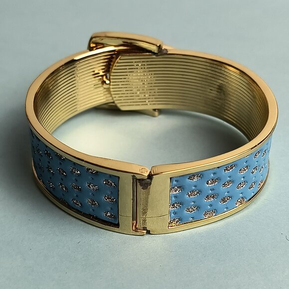Exquisite Bracelet Belt Buckle Fold Over Hinge Clasp Cuff  Baby Blue Fro… - Picture 13 of 13